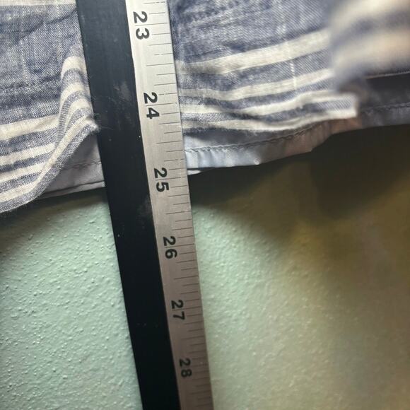 Comme Toi Anthropologie Striped Pleated Midi Skirt Pockets Lined Size Medium - Picture 8 of 9